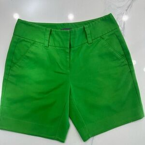 Vince Camuto Green Bermuda Shorts Flat Front Cotton Blend